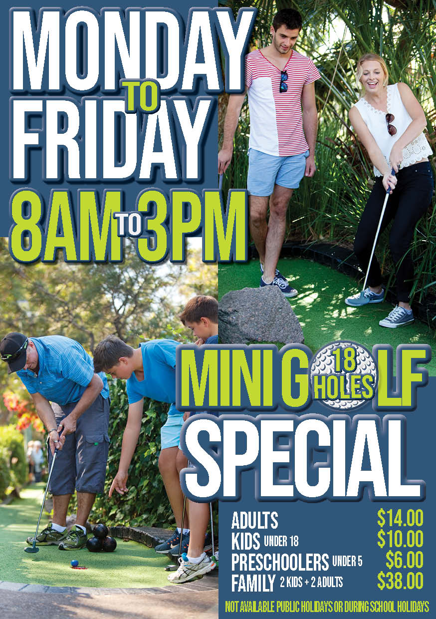 Mini Golf Special at Pittwater Golf Centre - from 8am to 3pm on Monday to Friday